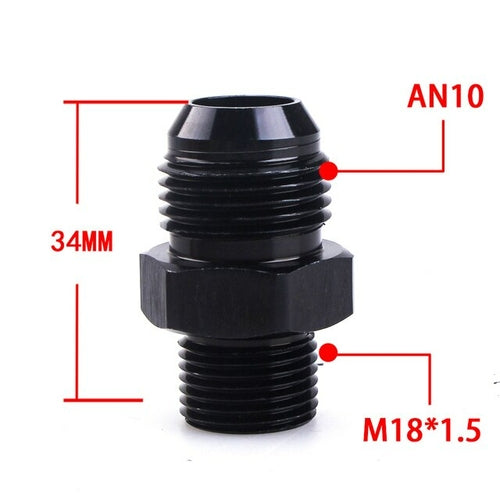 Universal AN6 AN8 AN10 To AN To M14/M16/M18x1.5 Thread Straight Fuel