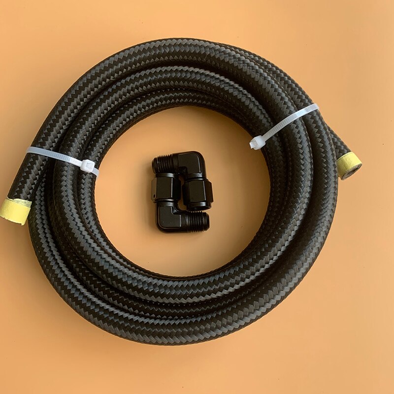 Universal An8 An10 Car Fuel Hose 1 Meter Oil Gas Fuel Line Stainless Steel  Braided Pipeline Cpe Radiator Brake Hose 100cm - Hoses & Clamps - AliExpress