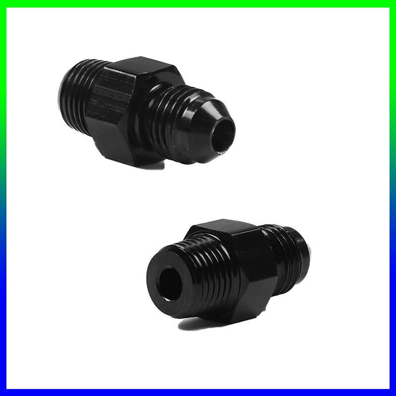 Black Straight Thread AN Flare to NPT Male Adapter Fuel Oil Air Hose